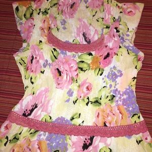 NEW Sunny Leigh Floral Blouse Top XL